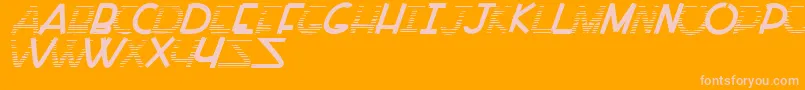 PaintAllTime-Schriftart – Rosa Schriften auf orangefarbenem Hintergrund