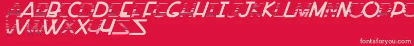 PaintAllTime-Schriftart – Rosa Schriften auf rotem Hintergrund