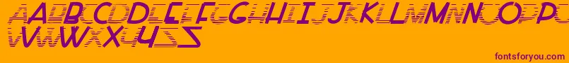 PaintAllTime-Schriftart – Violette Schriften auf orangefarbenem Hintergrund