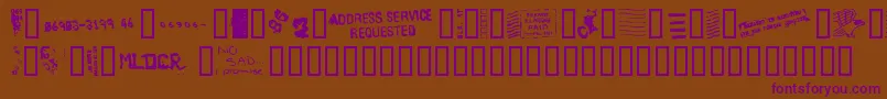 DeadLetterOfficeFifteen Font – Purple Fonts on Brown Background