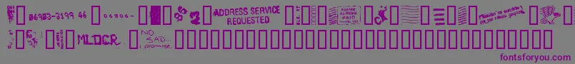 DeadLetterOfficeFifteen Font – Purple Fonts on Gray Background