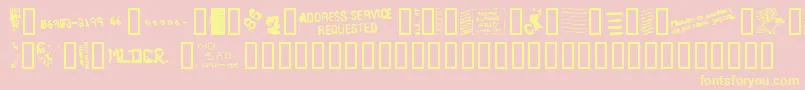 DeadLetterOfficeFifteen Font – Yellow Fonts on Pink Background