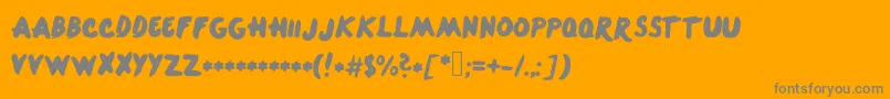 Onedirection Font – Gray Fonts on Orange Background