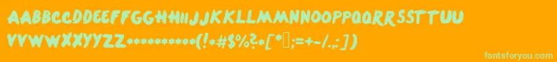 Onedirection Font – Green Fonts on Orange Background