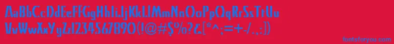 KristinRegular Font – Blue Fonts on Red Background