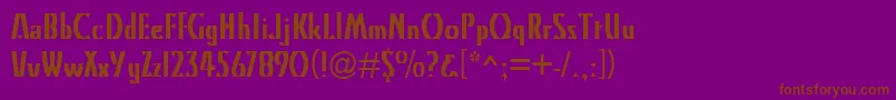 KristinRegular Font – Brown Fonts on Purple Background