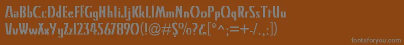 フォントKristinRegular – 茶色の背景に灰色の文字