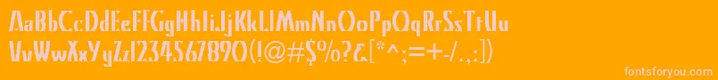 KristinRegular-Schriftart – Rosa Schriften auf orangefarbenem Hintergrund