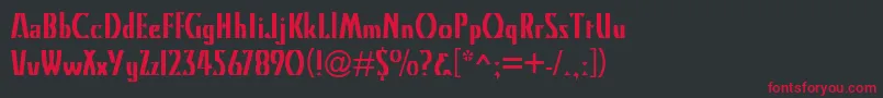 KristinRegular Font – Red Fonts on Black Background