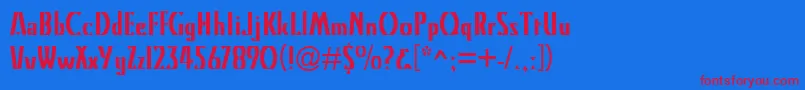 KristinRegular Font – Red Fonts on Blue Background