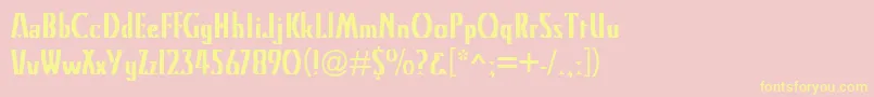 KristinRegular Font – Yellow Fonts on Pink Background