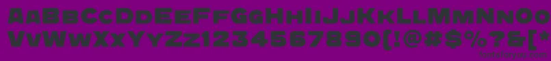 QuadratgroteskcBold-fontti – mustat fontit violetilla taustalla