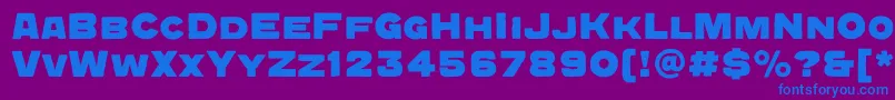 QuadratgroteskcBold Font – Blue Fonts on Purple Background