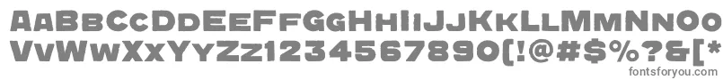 QuadratgroteskcBold-fontti – harmaat kirjasimet valkoisella taustalla