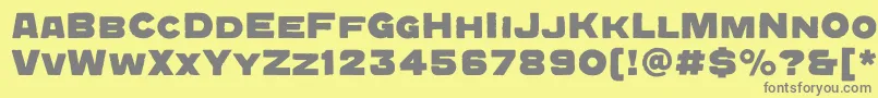 フォントQuadratgroteskcBold – 黄色の背景に灰色の文字