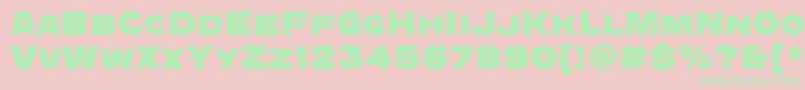 QuadratgroteskcBold-Schriftart – Grüne Schriften auf rosa Hintergrund