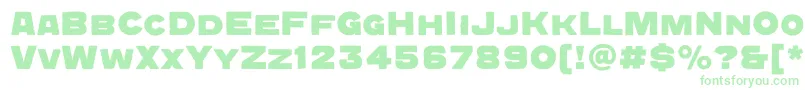 QuadratgroteskcBold-fontti – vihreät fontit valkoisella taustalla