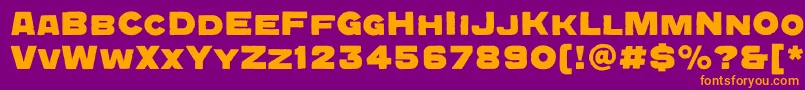 Шрифт QuadratgroteskcBold – оранжевые шрифты на фиолетовом фоне