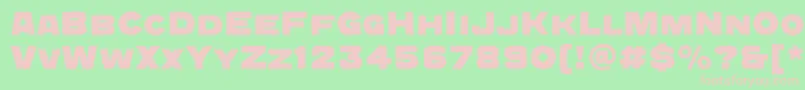 QuadratgroteskcBold-Schriftart – Rosa Schriften auf grünem Hintergrund