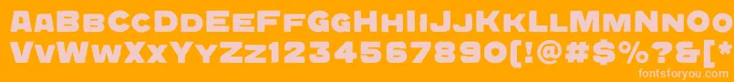 QuadratgroteskcBold Font – Pink Fonts on Orange Background