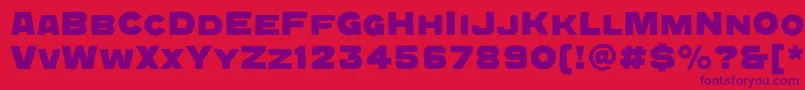 QuadratgroteskcBold Font – Purple Fonts on Red Background