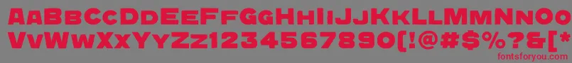 QuadratgroteskcBold-Schriftart – Rote Schriften auf grauem Hintergrund