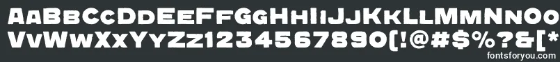 Шрифт QuadratgroteskcBold – белые шрифты на чёрном фоне