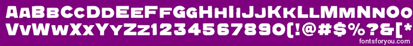 フォントQuadratgroteskcBold – 紫の背景に白い文字