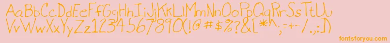 NelsonRegular Font – Orange Fonts on Pink Background