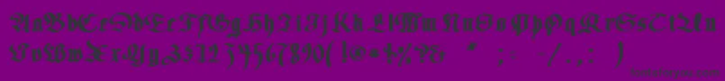 Transylvania1 Font – Black Fonts on Purple Background