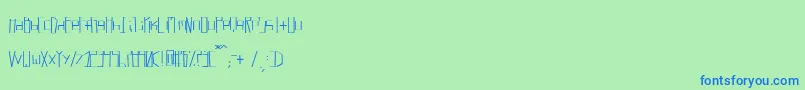 Шрифт WadlowsSon – синие шрифты на зелёном фоне