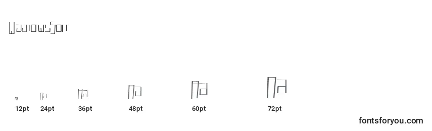 Размеры шрифта WadlowsSon
