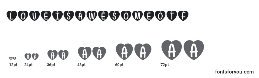LoveIsAwesomeOtf Font Sizes