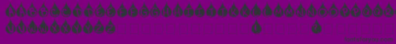 Fonte Teardrop – fontes pretas em um fundo violeta