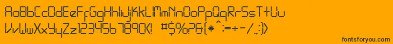 LRegular Font – Black Fonts on Orange Background