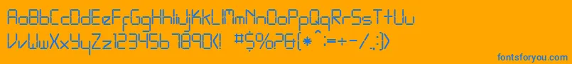 LRegular Font – Blue Fonts on Orange Background