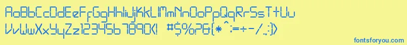LRegular Font – Blue Fonts on Yellow Background