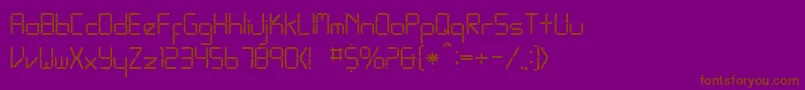 Czcionka LRegular – brązowe czcionki na fioletowym tle