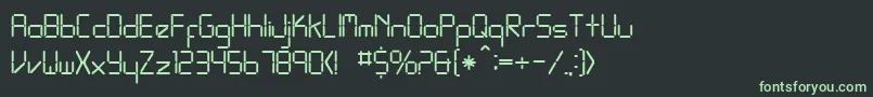 Шрифт LRegular – зелёные шрифты на чёрном фоне