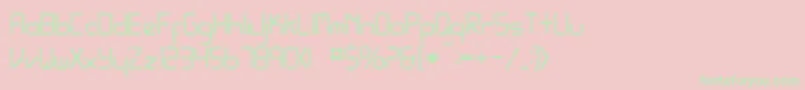 LRegular Font – Green Fonts on Pink Background