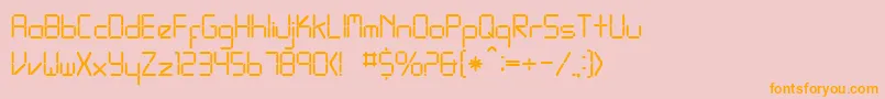 LRegular Font – Orange Fonts on Pink Background
