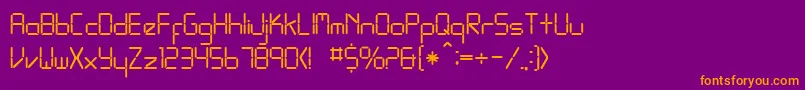 LRegular Font – Orange Fonts on Purple Background