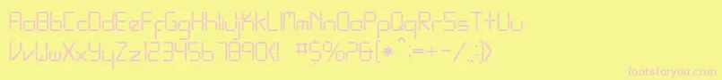 LRegular Font – Pink Fonts on Yellow Background