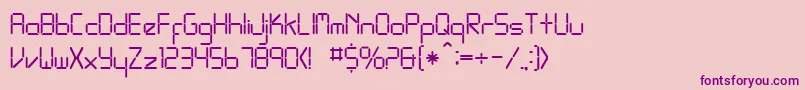 LRegular Font – Purple Fonts on Pink Background