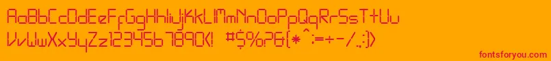 LRegular Font – Red Fonts on Orange Background