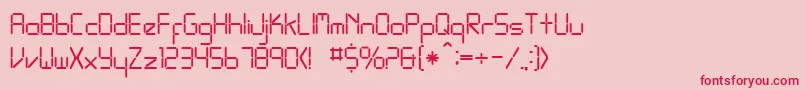 LRegular Font – Red Fonts on Pink Background