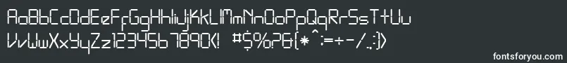 LRegular Font – White Fonts on Black Background
