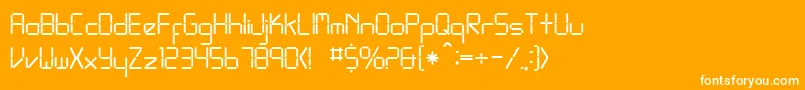 LRegular Font – White Fonts on Orange Background