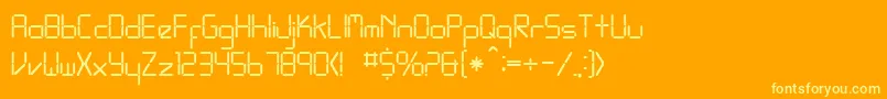 LRegular Font – Yellow Fonts on Orange Background