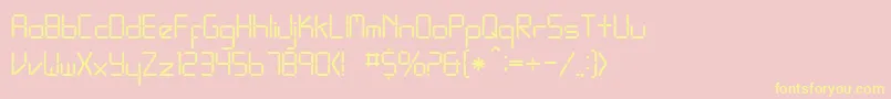 LRegular Font – Yellow Fonts on Pink Background